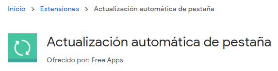 Extensión a Actualización automática de pestaña